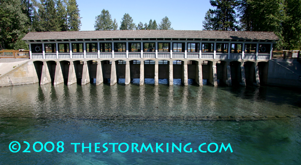 Nugget #153 C Tahoe Dam open gates